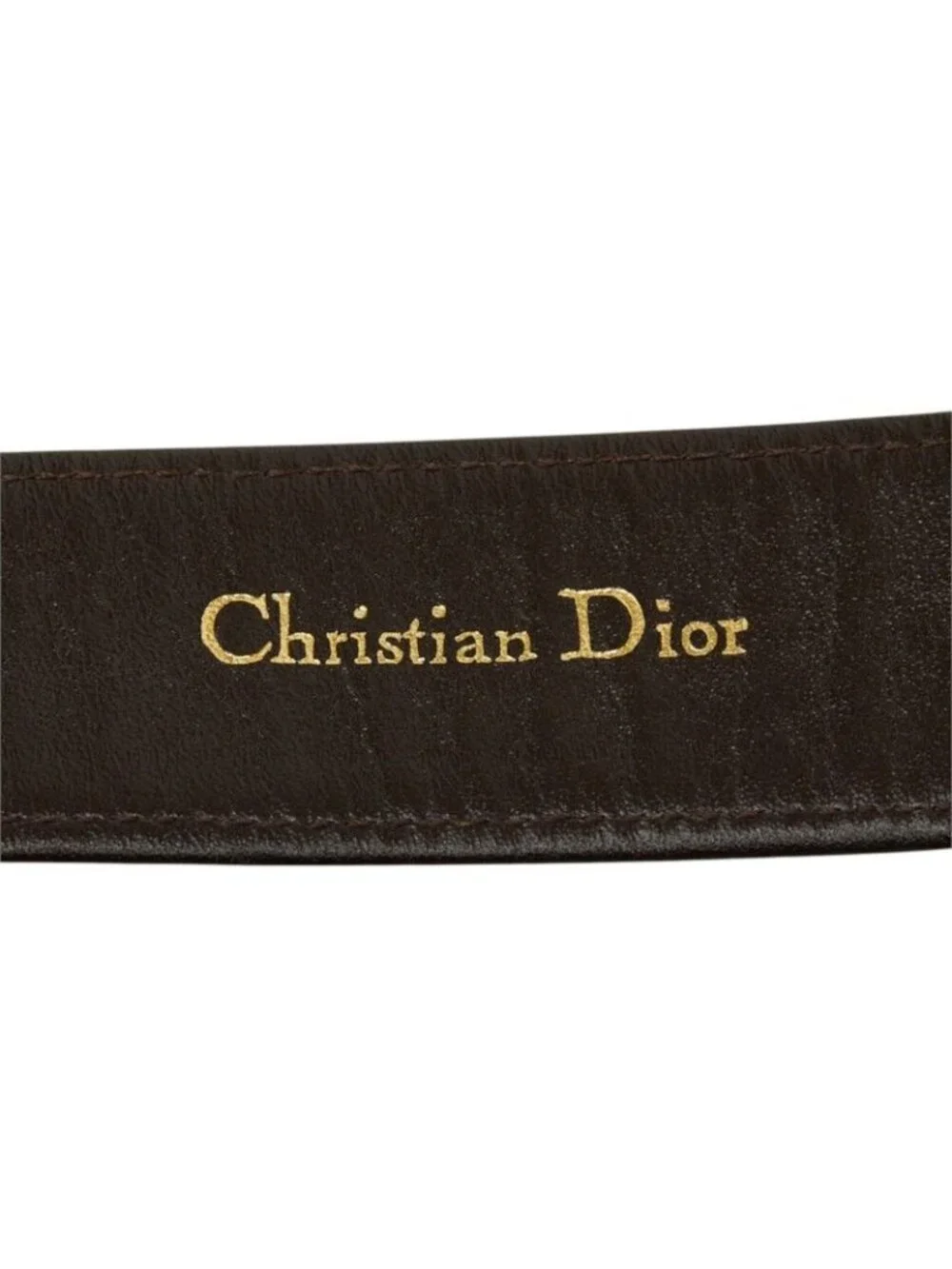 Dior Trotter Belt Brown Leather Canvas
